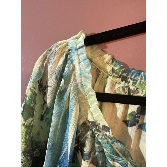 One World Green 3/4 Sleeve Lightweight Stretch Neck Size Petite Medium - Picture 6 of 14